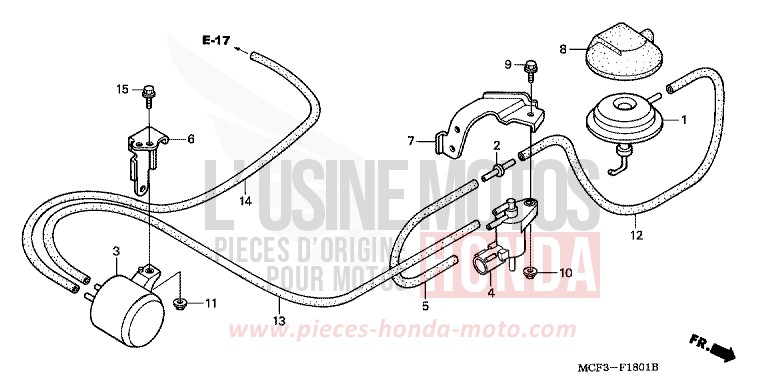 VALVE SOLENOIDE (VTR1000SPY/1) von VTR1000 SP-1 ACCURATE SILVER METALLIC (NH146) von 2001